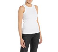 Replay Camiseta de tirantes para mujer con tejido elástico, blanco (White 001), XXS