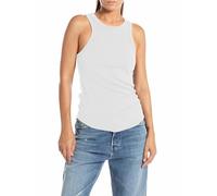 Replay Camiseta de tirantes para mujer, corte más alto, blanco (White 001), XS