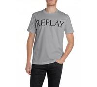 Replay Camiseta para Hombre, 093 Lead Grey, S