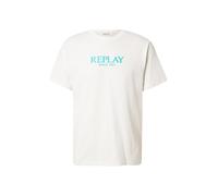 REPLAY Camiseta turquesa / offwhite M turquesa / offwhite
