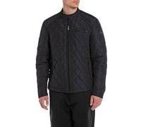 Replay Chaqueta acolchada para hombre, chaqueta de entretiempo sin capucha, azul (Deep Blue 498), L