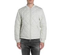 Replay Chaqueta de Nailon de Corte Regular para Hombre, 411 Snow White, XL