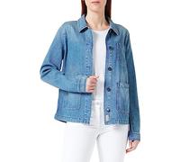 REPLAY Chaqueta Vaquera de Trabajo con Cuello de Camisa, Azul, 48 para Mujer