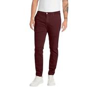 Replay Chino Zeumar Slim-Fit Hyperflex X-Lite con elástico para Hombre, Rojo Vino 058, 32W / 32L
