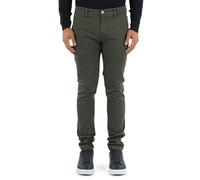 Replay Chino Zeumar Slim-Fit Hyperflex X-Lite con elástico para Hombre, Verde Militar 030-1, 33W x 30L