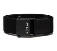 Replay Cinturón de tela para hombre, negro (Black 098), 105 cm