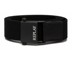 Replay Cinturón de tela para hombre, negro (Black 098), 105 cm