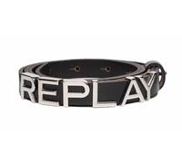 REPLAY cinturón Logo Belt W95 Black Brown
