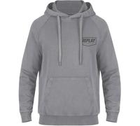 Replay Classic Sudadera con capucha, gris, tamaño S para Hombres