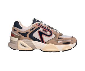 REPLAY Destiny M Chromatic, Zapatillas Hombre, 3444 Beige Navy Red, 40 EU