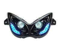REPLAY - DOBLE OPTICA REPLAY RR8 PARA MBK 50 --NITRO-YAMAHA 50 AEROX NEGRO CON LEDS AZUL
