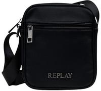 Replay Fm3771, Bolso Bandolera Hombres, 0098 Black, Mittelgroße