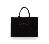REPLAY Fw3815, Bolsa de Transporte Mujeres, 0098 Black, Mittelgroße