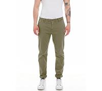 Replay Hyperchino Benni Hyperflex de ajuste regular con elástico, verde (Light Military 833), W30 x L34 para hombre