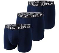 REPLAY I101102-004-N188 Boxer Style 01/C Basic Cuff Logo 3pcs Box Boxer Hombre Blue Marine Tamaño XL