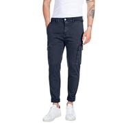 Replay Jaan Hypercargo - Vaqueros Cargo Ajustados para Hombre, 010 Blue, 30W x 32L