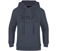 Replay Logo sudadera con capucha, azul, tamaño M para Hombres