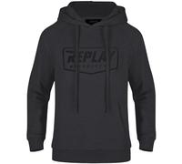 Replay Logo sudadera con capucha, negro, tamaño XS para Hombres