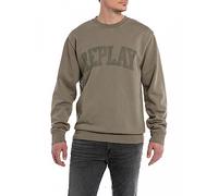 Replay Logo Sudadera sin Capucha Hombre, Verde (Stone Green 836), M