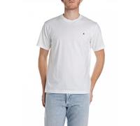 Replay M3015 Camiseta, 011 Natural White, XL Hombres