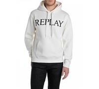 Replay Sudadera con Capucha para Hombre, 011 Blanco Natural, XL