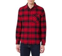 Replay M4095 Camisa, 010 Black/Red, XXL Hombres