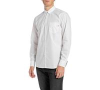 Replay M4126 Camisa, Blanco (001 White), XL Hombres
