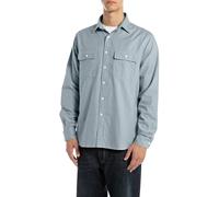 Replay M4147 Camisa, 020 Light Blue, XS Hombres