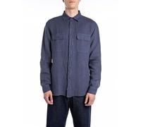 Replay M4147 Camisa, 282 Medium Blue, L Hombres