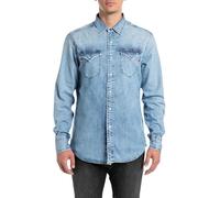 Replay M4860b Camisa, 010 Azul Claro, M Hombres