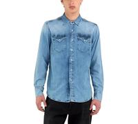 Replay M4860b Camisa, 010 Azul Claro, S Hombres