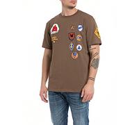 REPLAY M6661, Camiseta Hombre, Marrón (Wood 629), L