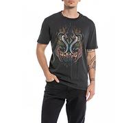 REPLAY M6672, Camiseta Hombre, Negro (Blackboard 099), L