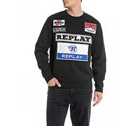 REPLAY M6718, Sudadera Hombre, Negro (Black 098), S