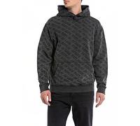 REPLAY M6719, Sudadera con capucha Hombre, Negro (Blackboard 099), XS