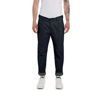 REPLAY M9815 Comfort Slub Micro Herringbone Pantalones, Blue 020, 34W / 30L para Hombre