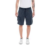REPLAY M9927 Essential Pantalones Cortos Cargo, Blue 085, 31W para Hombre
