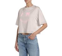 Replay Mujer Camiseta Manga Corta, 111 Gris Claro. (Gris), L
