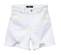 Replay Pantalón corto vaquero para niña con tejido elástico, blanco (White 001), 8 años