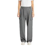 Replay Pantalones Cargo de Cintura Alta para Mujer, M23 Dark Grey Melange, 25W