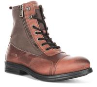 REPLAY Paquete Motero con Cordones Combate Cuero Bota Hombre En Marrón UK 7-12