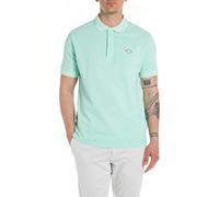Replay Polo clásico de manga corta para hombre, turquesa (Caribe Turquoise 584), XL