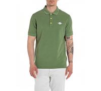 Replay Polo de algodón de manga corta para hombre, verde (Combat Green 830), M