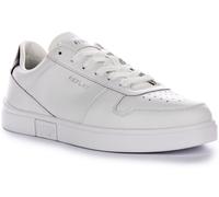 Replay Polys Court 3 Patrón Calado Zapatilla Para Hombre Blanca Azul UK 6 - 12