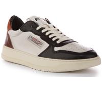 Replay Reload Zapatillas De Cuero Para Hombre En Negro Beige Reino Unido 7-12