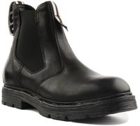 REPLAY Reserve Chelsea Cuero Grueso Suela Bota Hombre en Negro Ru 7-12