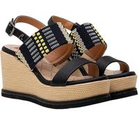 Replay Sandalias de cuña Shady Summer para mujer, 2372 Black Multi, 38 EU, 2372 Black Multi, 38 EU