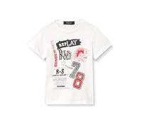 Replay Sb7404 Camiseta, Blanco (001 White), 12 años para Niños