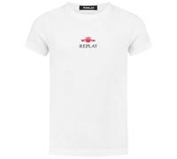 Replay Sb7404 Camiseta, Blanco (001 White), 14 Años para Niños