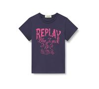 Replay Sg7479 Camiseta, 088 Navy, 12 años para Niñas